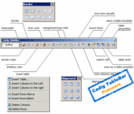 AutoCAD Table - { Cadig TableBar 2.0 } screenshot